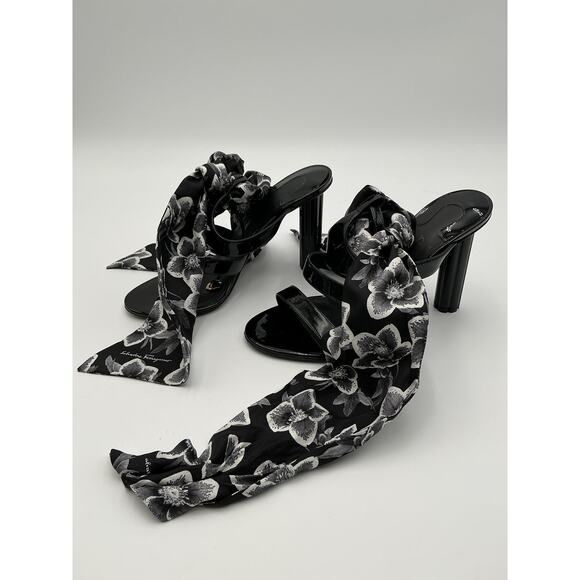 Salvatore Ferragamo Tie-Up Patent Leather Pumps - Size 8 - Picture 2 of 4